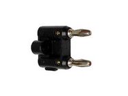 DUAL BANANA PLUG - BLACK