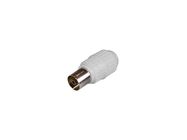 TV PLUG PLASTIC 9.5mm/2.3mm - FEMALE - WHITE