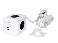 AURA line CUBE adapter 4 socket 2xUSB 1,5m