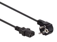 POWER CORD BLACK CEE 7/7 90° + C13 L=2.5 m H05VV-F 3G1.0 mm²