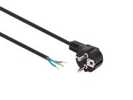 POWER CORD BLACK CEE 7/7 90 + LEADS TAILS L=3 m H05VV-F 3G0.75 mm▓