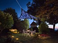 SHADE SAIL WITH BUILT-IN LED STARRY SKY - TRIANGLE - 3.6 x 3.6 x 3.6 m - DARK BLUE