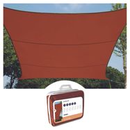 SHADE SAIL - RECTANGULAR - 4 x 3 m - COLOUR: TERRACOTTA