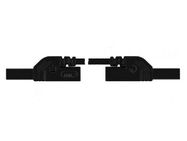 CONTACT PROTECTED INJECTION-MOULDED MEASURING LEAD 4mm 25cm / BLACK (MLB-SH/WS 25/1)