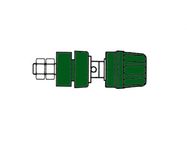 INSULATED 4mm SOCKET WITH CLAW EDGE / GREEN (PKI 10A)