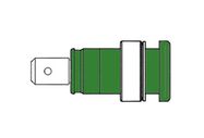 BUILT-IN SAFETY SOCKET 4mm, CONTACT PROTECTED / GREEN (SEB 2620-F6,3)