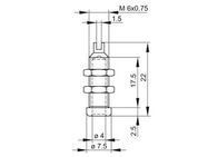 BRIGHT METAL 4mm SOCKET / NICKEL-PLATED (BU 10A)