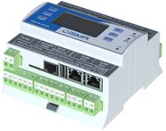 Freely programmable Sedona controller iSMA-B-AAC20-M with optional M-BUS interface, 8UI, 4DI, 4DO, 4/6 AO, 1x1wire,1xRS485, 1xUSB, 2x IP, with display