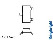 KM-23SGC-F SURFACE MOUNT LED GREEN WATER-CLEAR 5-12mcd