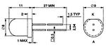 LED 8mm (T2Ā½) Yellow-175-04-822