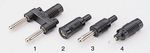 Adapter plug series 001 Ćø2mm/Ćø 4mm Black-140-14-007