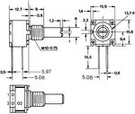 Potentiometer 2.5 kOhm linear Ā± 10%-164-26-258