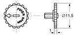 Knurled head for trimmer PT 10 Black-164-38-014