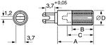 Knurled knob for trimmer PT 15 White-164-40-846