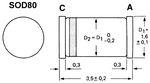 Zener diode SOD-80 20V 500mW-170-32-063