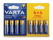 ALKALINE AA / LR6 1.5V PROMO PACK 4 + 4 pcs 4906.121.448 (blister)