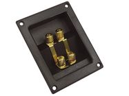 DOUBLE LOUDSPEAKER CONNECTION TERMINAL - RECTANGULAR - GOLD