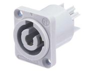 NEUTRIK - POWERCON, 3-PIN MOUNTING, GREY, ENERGIZED / POWER OUTPUT