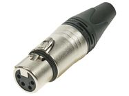 NEUTRIK - XLR CABLE CONNECTOR, 4-PIN FEMALE, SILVER-PLATED, NICKEL