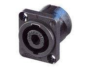 NEUTRIK - SPEAKON MOUNTING PLUG, 4-PIN MALE, BLACK, D-SIZE