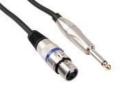 XLR CABLE - XLR FEMALE to JACK 6.35 mm - MONO - 3 m