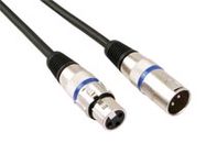 PROFESSIONAL XLR CABLE, XLR MALE TO XLR FEMALE (3m BLACK)