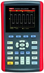 Handheld digital multimeter-oscilloscope, 25Mhz, 2 channels, 250 Msa/s, 3.5" TFL LCD, UNI-T