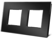 double glass cover plate for BTicino® LivingLight, black