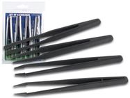 SET OF 4 NON-CONDUCTIVE TWEEZERS