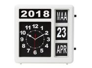 WALL FLIP CLOCK WITH CALENDAR - 31 x 31 cm - DUTCH VERSION