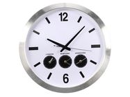 ALUMINIUM WALL CLOCK WITH THREE COUNTRY TIMES - Ø 45.5 cm