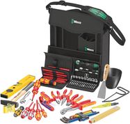 Wera 2go E 1 Tool set for electricians, 1 x Wera 2go 2;1 x 8100 SA 6;1 x 950/9 Hex-Plus Multicolour HF 1;1 x Kraftform Kompakt Turbo i 1 Tool Finder;1 x 932 A;1 x 3162 i VDE;1 x 3165 i PZ VDE;1 x 160 i VDE;1 x 160 iS;1 x 6004 Joker S;1 x KNIPEX® Kombizang