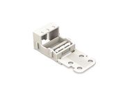 MOUNTING CARRIER - FOR 3-CONDUCTOR TERMINAL BLOCKS - 221 SERIES - 4 mm▓ - FOR SCREW MOUNTING - WHITE