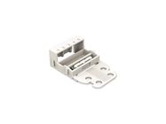 MOUNTING CARRIER - FOR 5-CONDUCTOR TERMINAL BLOCKS - 221 SERIES - 4 mm▓ - FOR SCREW MOUNTING - WHITE
