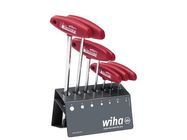 Wiha L-key with T-handle set Hex in work bench stand, 7-pcs., brilliant nickel-plated (00953)