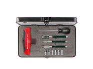 Wiha Torque screwdriver with T-handle set TorqueVario®-S T plus assorted, variably adjustable torque limit, 11-pcs. in box (29234)