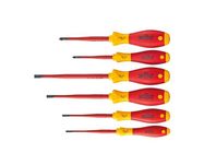 Wiha Screwdriver set SoftFinish® electric slimFix Slotted, Pozidriv 6-pcs. (36455)