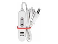 1-WAY EURO SOCKET WITH 2 USB PORTS - IDEAL FOR TRAVEL