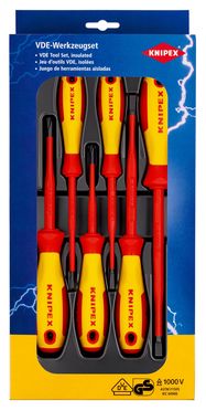 KNIPEX 00 20 12 V02 VDE Screwdriver Set Slotted / Phillips® 6 parts (self-service card/blister)