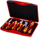 KNIPEX 00 21 15 Tool Box "RED" Electric Set 2 7 parts 