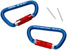 KNIPEX 00 50 03 T BK Carabiner 2 pieces 82 mm (self-service card/blister)