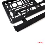 License Plate Frame - BLACK flexible, AMiO
