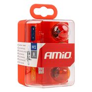Halogen bulbs & fuses set 8 pcs H1, AMiO