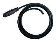 CIRCULAR CABLE CORD, 5POS RCPT, 2M, BLK