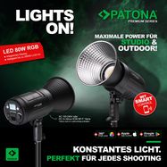 PATONA Premium LED professional photo light video light LED 80W RGB, PATONA