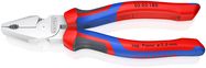 KNIPEX 02 05 180 High Leverage Combination Pliers with comfort handles chrome-plated 184 mm