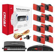 Parking assistant system LED 8 sensor black inside mount 16,5mm, AMiO