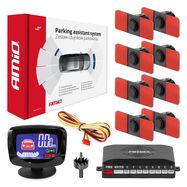 Parking assistant system LED-GRAF 8 sensor black inside mount 16,5mm, AMiO