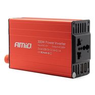 Power Inverter AMiO 12V/220V 300W/600W 2xUSB PI03, AMiO