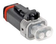 PLUG HOUSING, 2POS, THERMOPLASTIC, BLACK